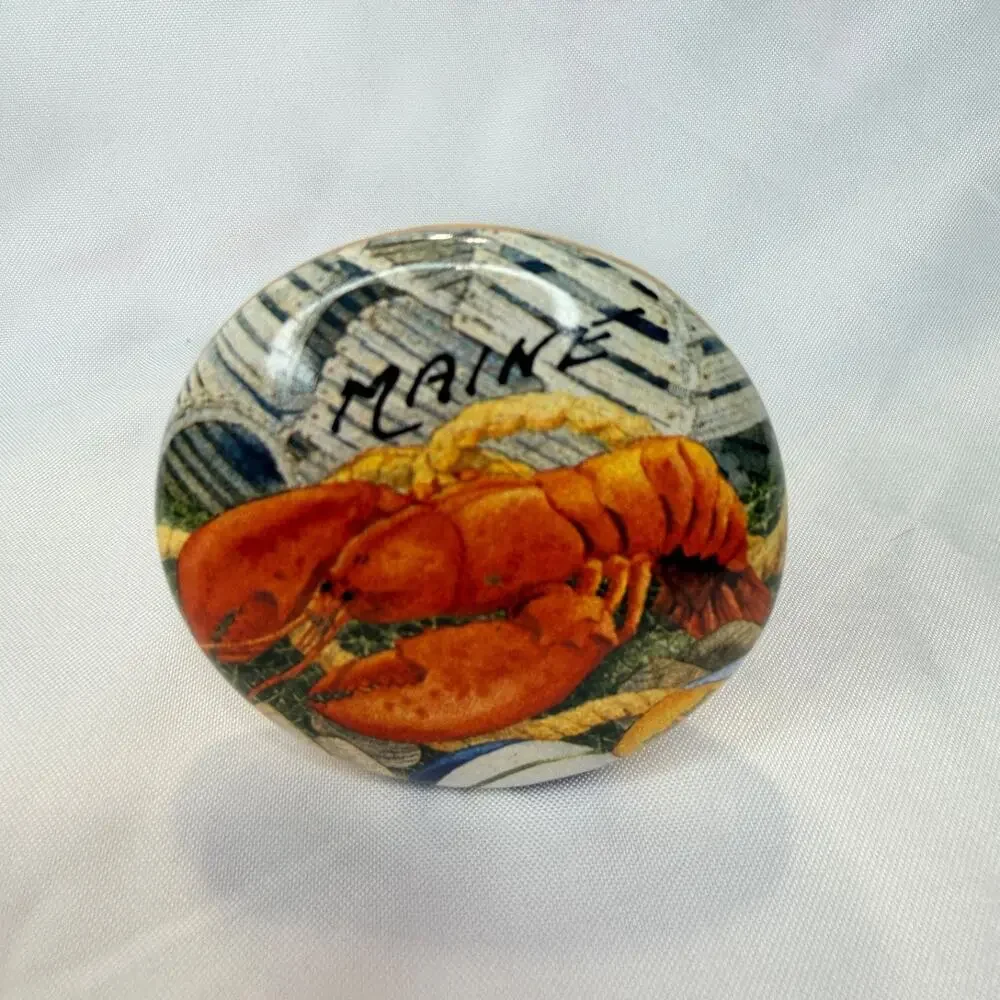 VTG 2003 Paul Brent Lobster Porcelain Wine Bottle Stopper Nautical Cork Maine